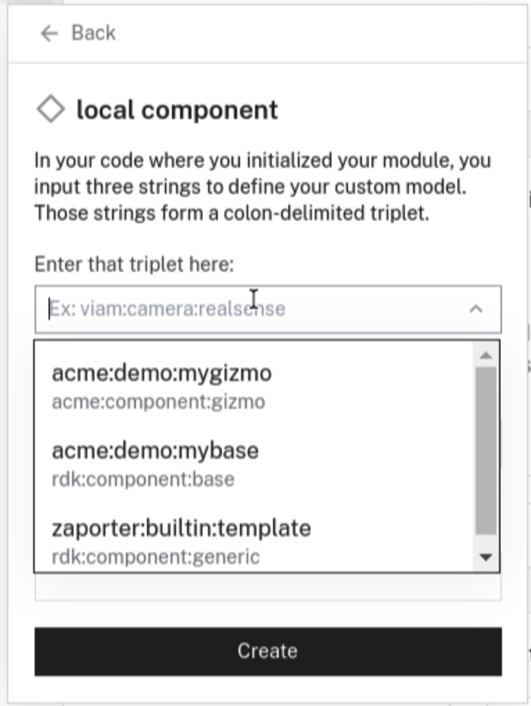 Configuring a local model after the local module is configured